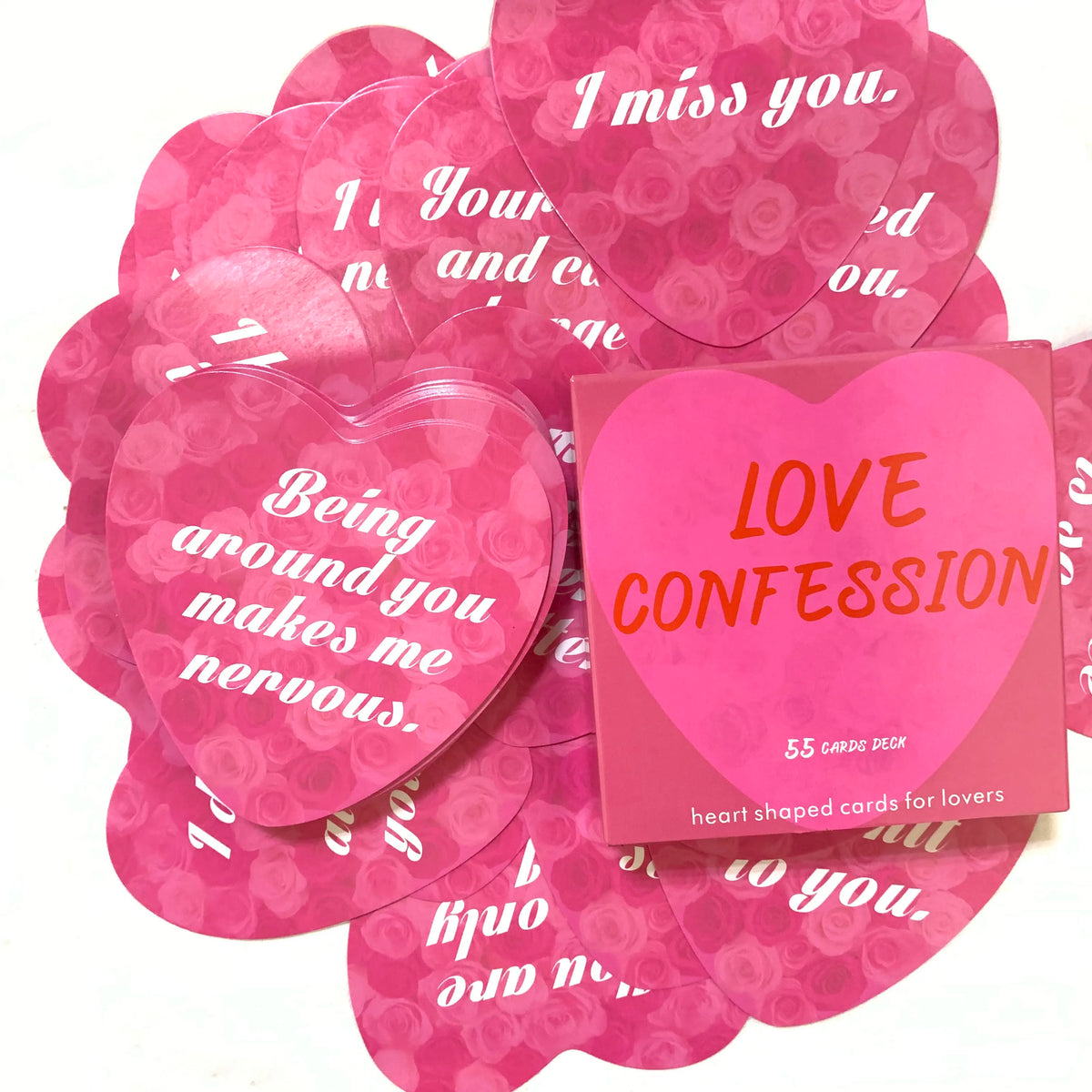 Love Confession Oracle Deck – 55 Heart-Shaped Cards for Romance & Self-Discovery