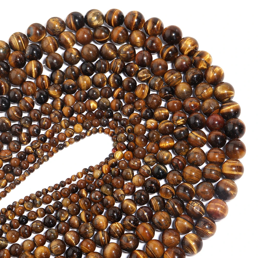 Natural Yellow Tiger Eye Stone Beads for DIY Jewelry Making