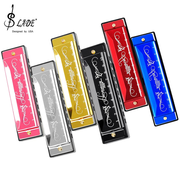 Colorful C Key Harmonica for Beginners – 10 Hole 20 Tone