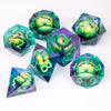 Eye Dice Set – 7-Piece Resin Polyhedral Dice for Horror RPG Games