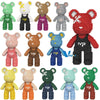 A collection of colorful star bear mini building blocks in various colors and styles.
