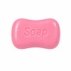 A pink, oval soap-shaped squishy stress relief toy.