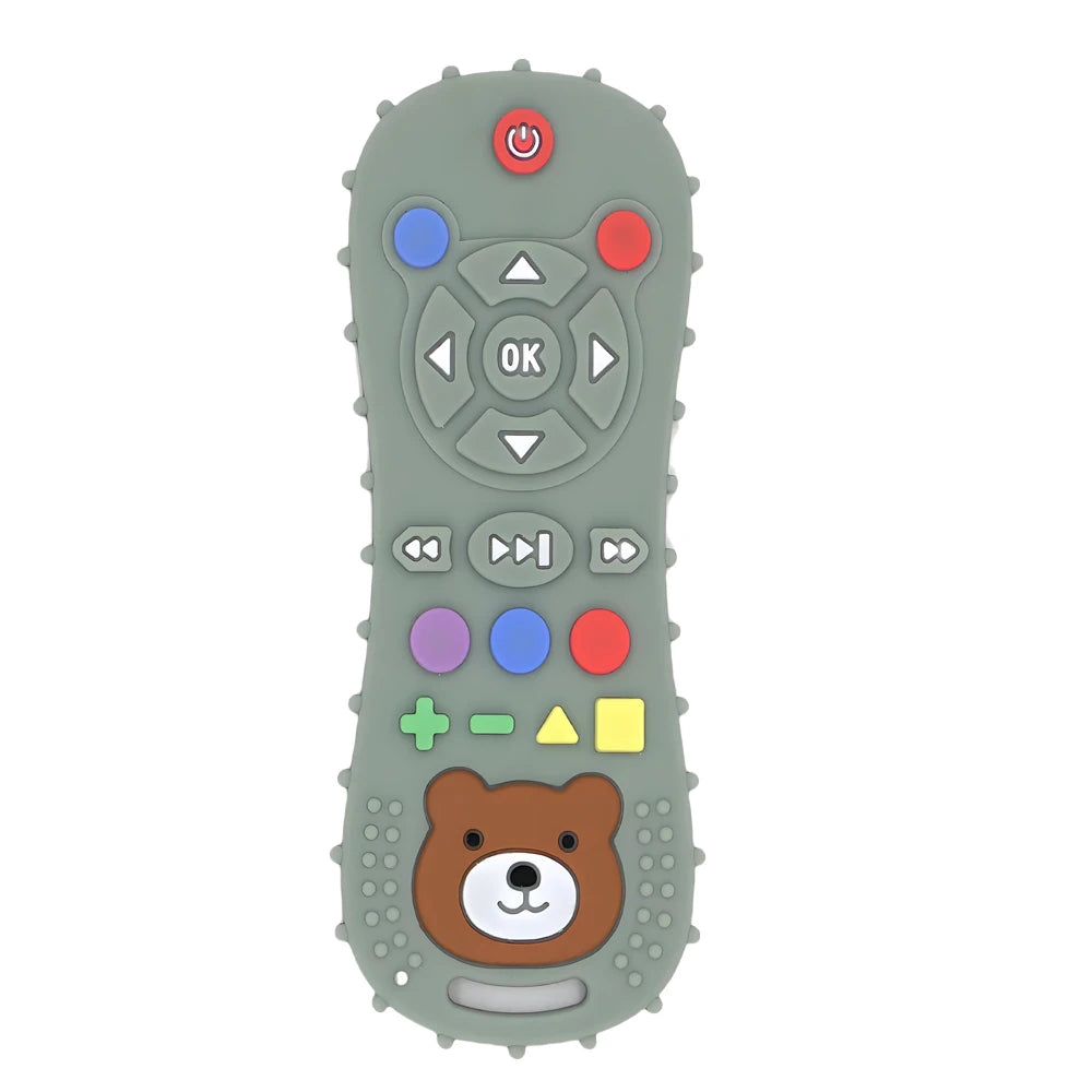 Silicone Baby Teether Remote Control with Anti-Eating Glove