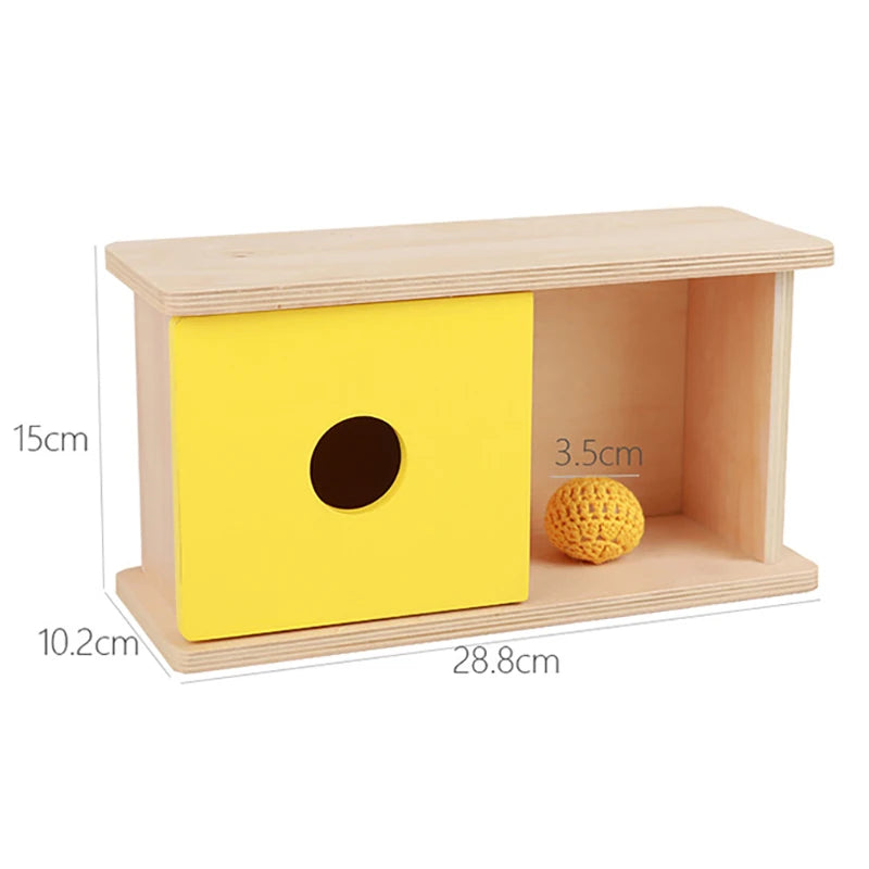 Wooden Montessori Object Permanence Toy for Toddlers