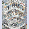 3D House Scene Stickers for Scrapbooking and DIY Crafts