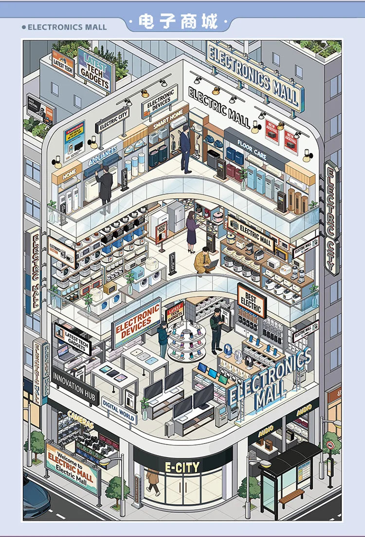 3D House Scene Stickers for Scrapbooking and DIY Crafts