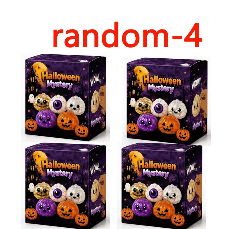Halloween Mystery Squishy Fidget Toy — Glitter Pumpkin, Ghost & Skull Designs