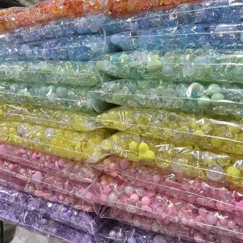 Spring Pastel Acrylic Beads for Jewelry Making – Mixed Baroque Shapes