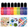 A set of 20 vibrant liquid pigments in various colors for candle and soap making