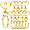 Heart-Shaped Swivel Snap Hooks with Key Rings