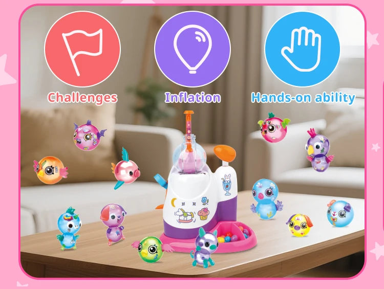 DIY Inflatable Balloon Craft Kit with Pump and Stickers