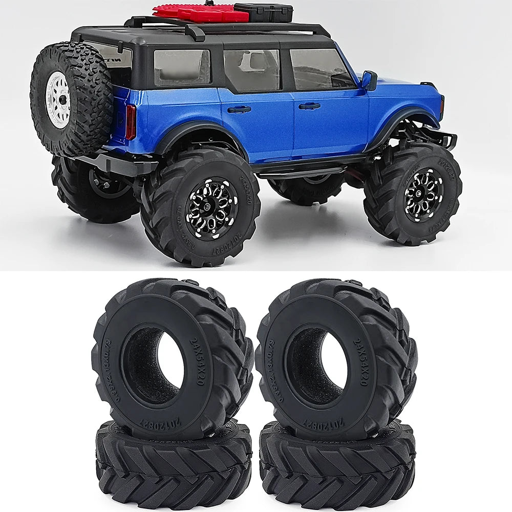 1.0" Mud Terrain Tires for 1/18 & 1/24 RC Crawlers (4-Pack)