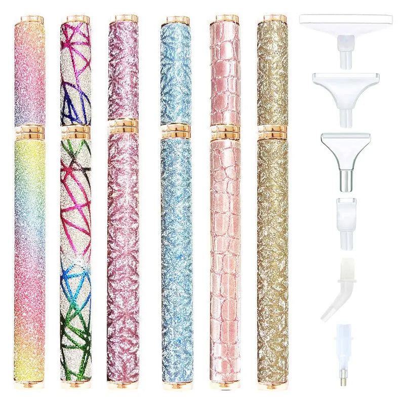 Glitter Diamond Painting Pen Set with 6 Interchangeable Tips