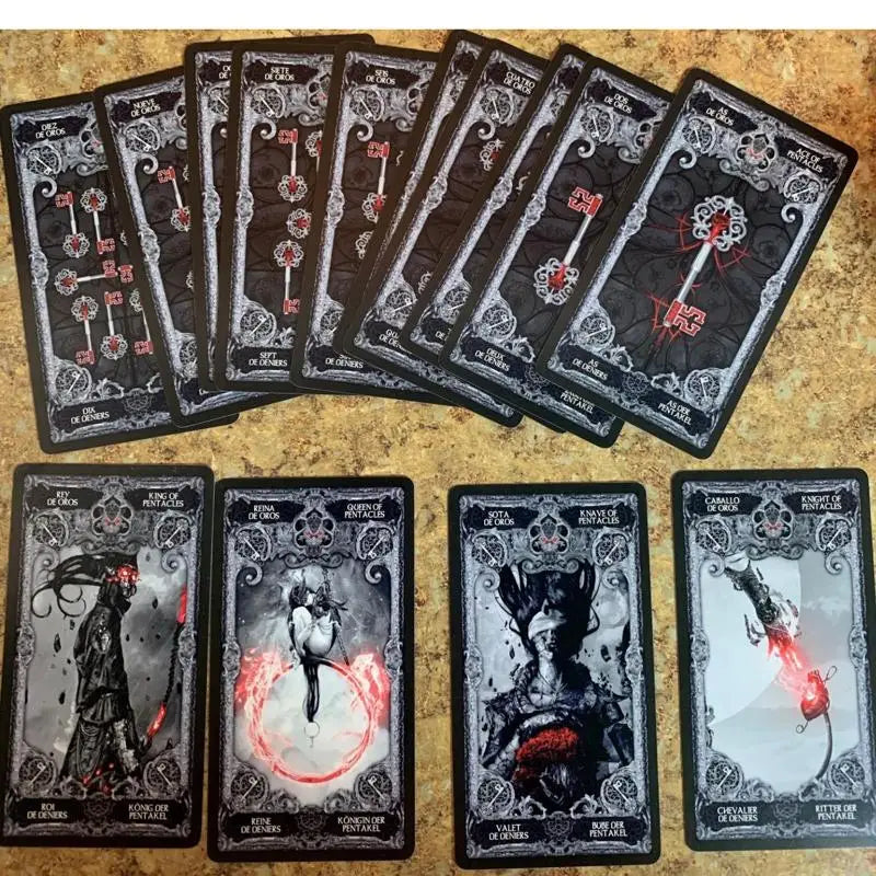 XIII Dark Tarot Card Deck – Mystical English Divination Cards