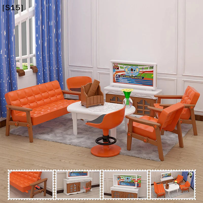 Miniature Dollhouse Furniture Set for 1:12 Scale Dolls