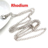 Silver rhodium-plated flattened chain connector for jewelry making