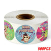 Spanish Motivational Reward Stickers for Kids – Cute Animal Encouragement Sticker Roll