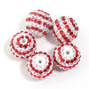 Sparkling Two-Tone Striped Resin Beads (20mm, Set of 5)