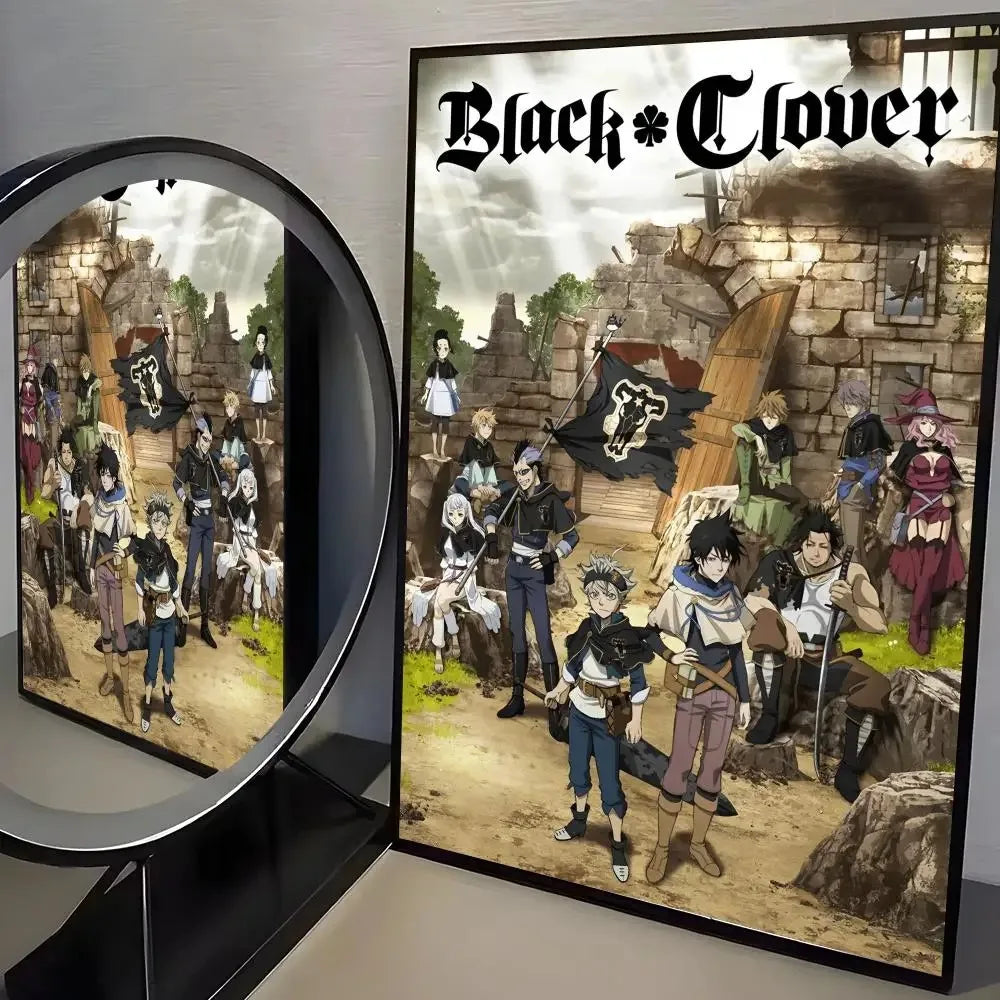 A jigsaw puzzle featuring characters from Black Clover anime in a detailed illustration.