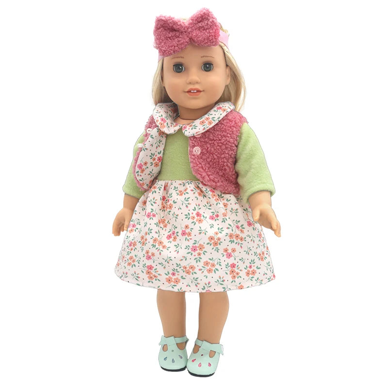 Doll Outfit Set with Hat for 17-43 cm Baby Dolls