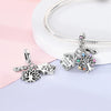 Sterling silver heart charm beads for bracelets featuring a tree design and various colored stones