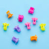 Mini Pastel Plastic Hair Clips for Dolls (10-Piece Set)