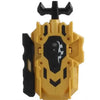 A yellow and black burst-style spinning top launcher for kids with a pointed top.