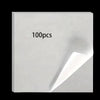 A square piece of white double-sided diamond painting release paper with the text 100pcs printed on it.