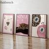 Leopard Print Playing Card Canvas Wall Art