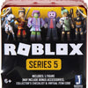 A packaging box for a Roblox Series 5 collectible figure featuring several stylized characters.