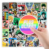 A collection of My Hero Academia anime character stickers featuring various characters and scenes.