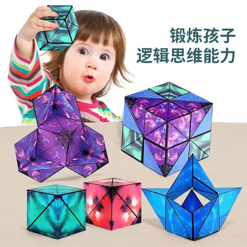 Magnetic 3D Fidget Cube – Geometric Puzzle for Creative Thinking
