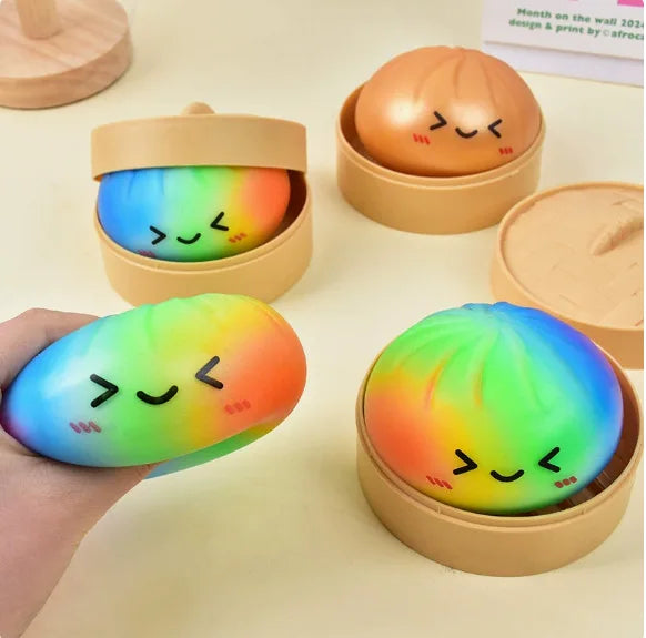 Colorful Dumpling Squishy Stress Relief Toy
