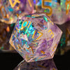 Handmade Resin Sharp Edge Dice Set for RPG Gaming