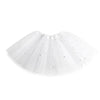 White sparkling princess tutu dress for girls with glitter accents