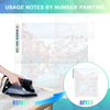 Before and after comparison of landscape painting by numbers kit results