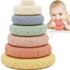 Soft Silicone Stacking Rings for Toddlers – Montessori Sensory Teether Toy Set