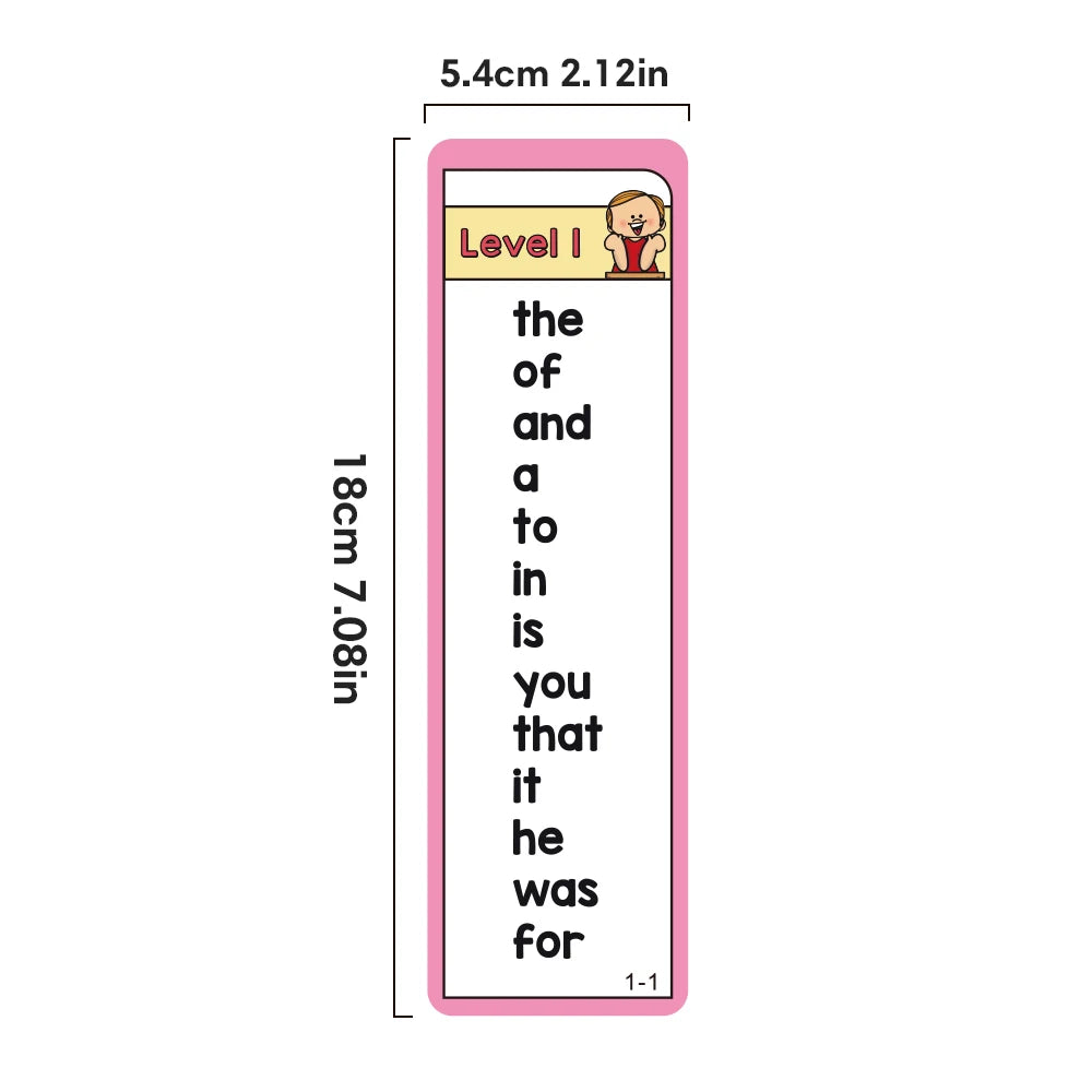 Sight Words Flash Cards Set for Early Reading Practice