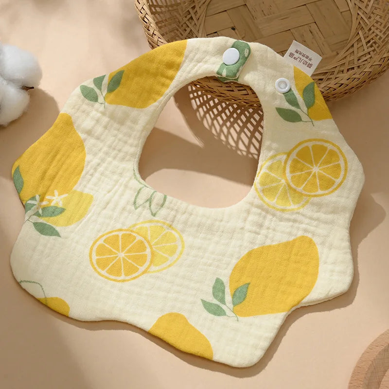 6-Layer Cotton Gauze Baby Bibs (3-Pack)