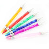 A collection of six double-head diamond painting pens in various bright colors like yellow, red, green, blue, purple, and pin