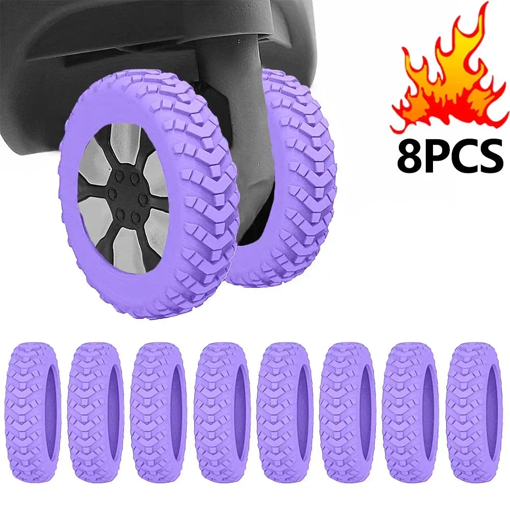 Silicone Luggage Wheel Protector Covers – Set of 8