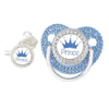 Crystal Crown Pacifier Clip Set with Silicone Nipple