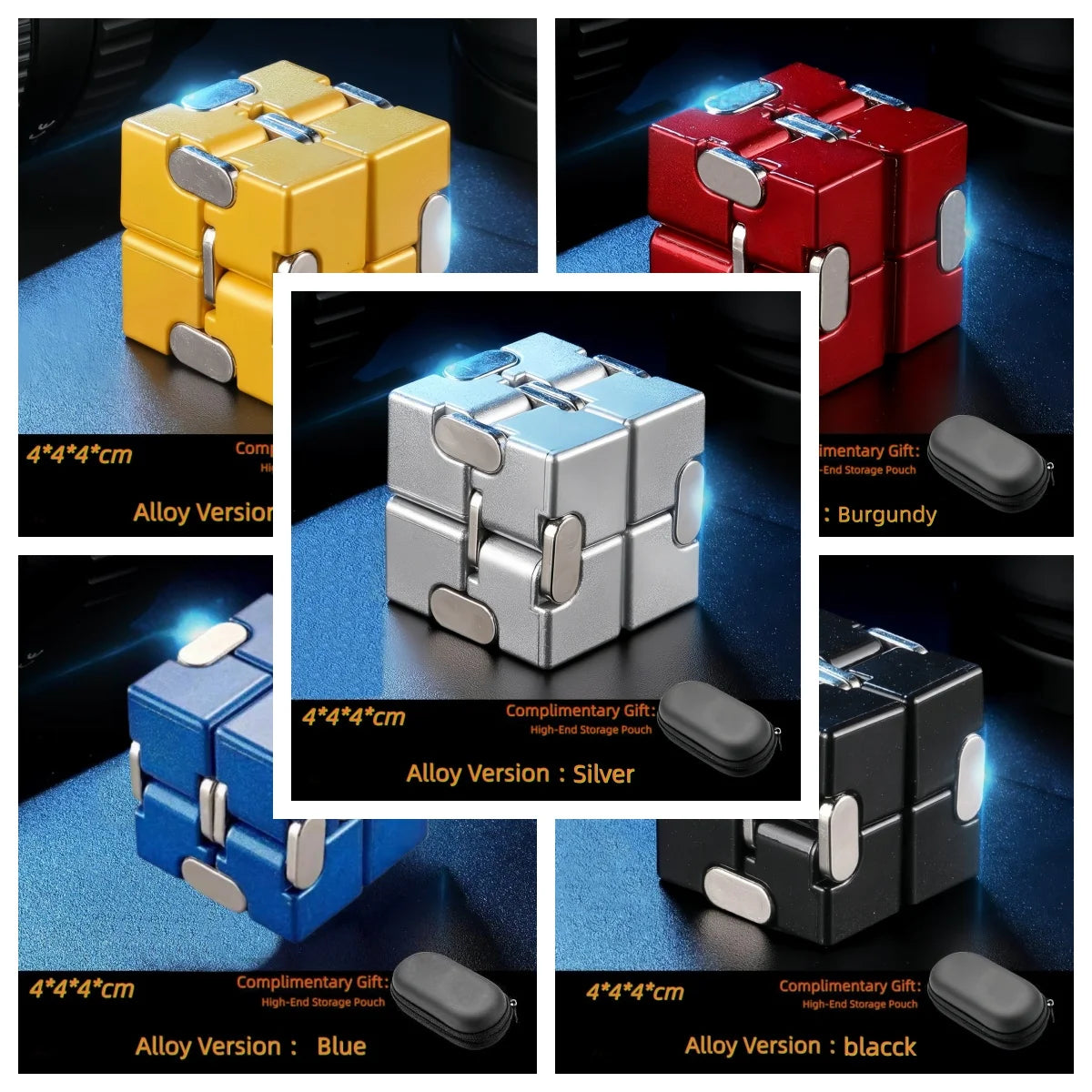 Infinity Cube Fidget Toy – Durable Metal & Plastic Stress Reliever