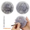 A silicone fidget picking pad with swirling lines and a metal tweezer shown on a clear background.