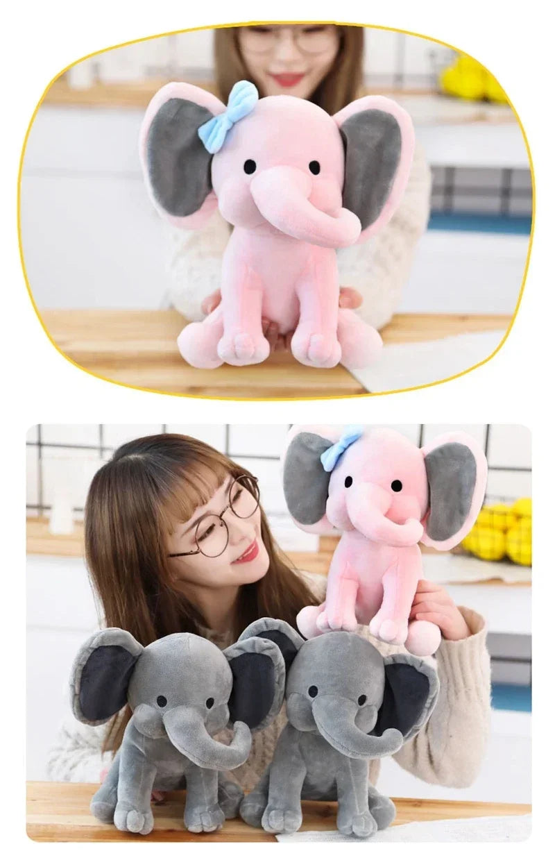 Soft Gray Elephant Plush Toy – Cuddly Stuffed Animal