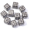 Classic Plaid Acrylic Cube Beads for Jewelry Making