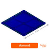 A blue diamond-shaped magnetic building block set for kids.