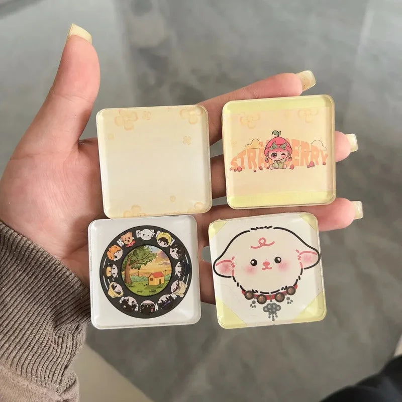 DIY Transparent Acrylic Fridge Magnets with Magnetic Sheet (Set of 5)
