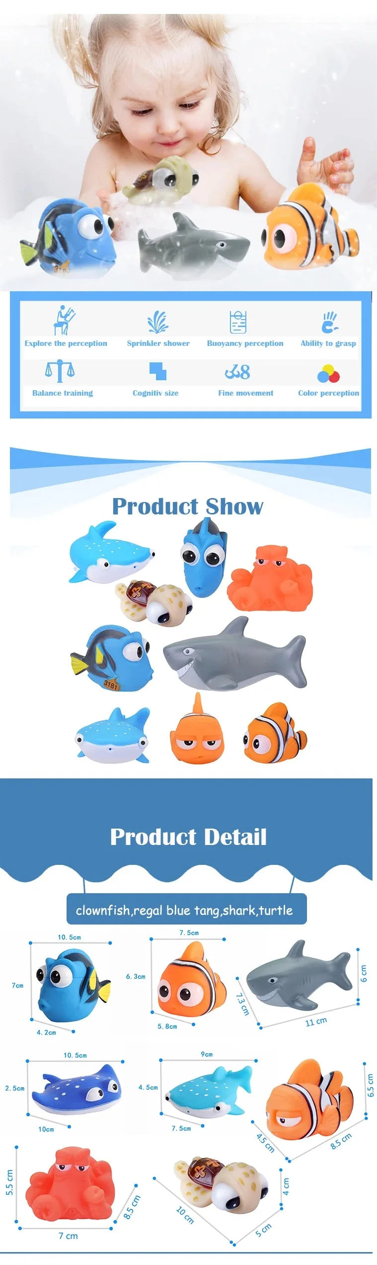 Ocean Animal Squirting Bath Toys