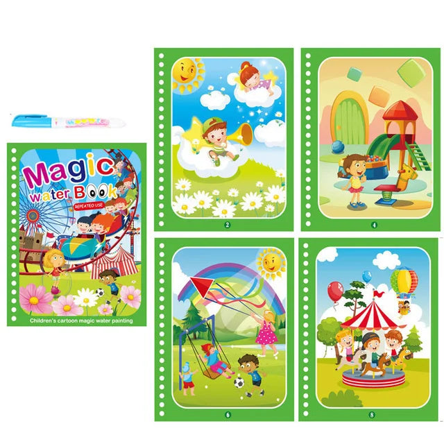 Reusable Water Coloring Book for Kids – Magic Drawing Pad